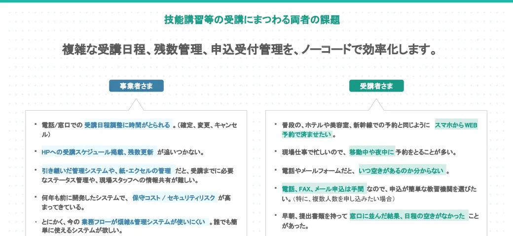 講習会向け 受講管理システムTsudle(ツドル)サービスご紹介資料2