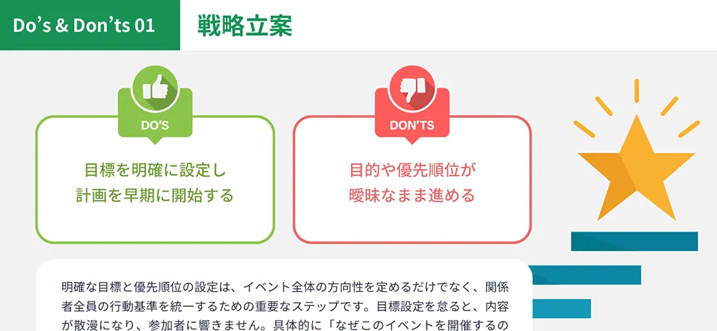 イベントを企画・運用する際のDo's&Don'ts3