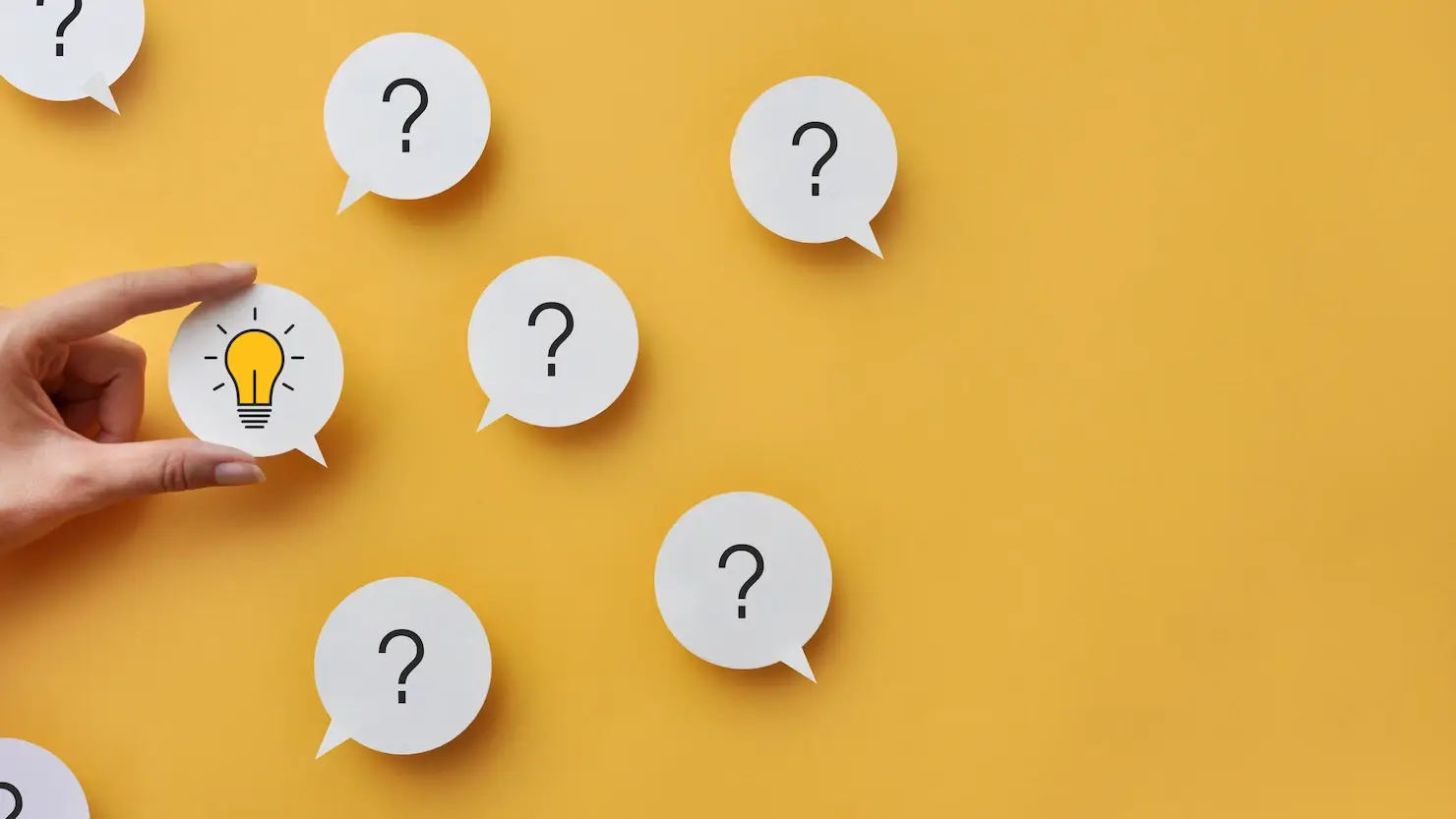 豆電球と?マーク